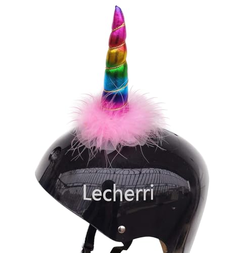 Lecherri Decoration for Helmet Women Girls Cute Horns Mohawk for Motorcycle Bicycle Ski Helmets (Helmet not Included)