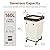 StorageWorks 160L Laundry Basket with Wheels, Large Rolling Hampers for Clothing Organizer, Dirty Clothes Basket for Hotel, Home, Closet, Dorm, Beige