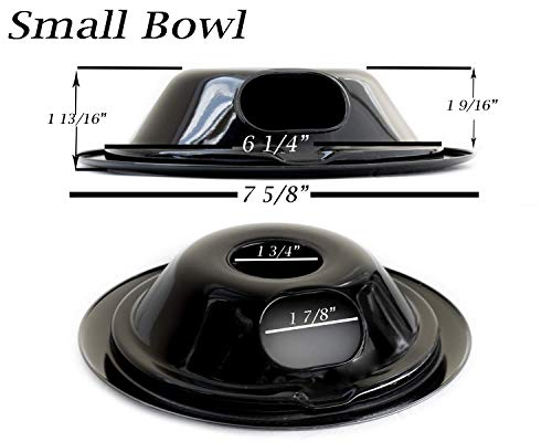 Range Kleen P119204X Style B 4 Pack Round Black Porcelain Drip Pans