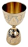 Akanksha Arts, Made of Brass,in Gold Finish Peg Measure Cup, SHOT GLASS, 30 ml / 60 ml (1 oz / 2oz),...