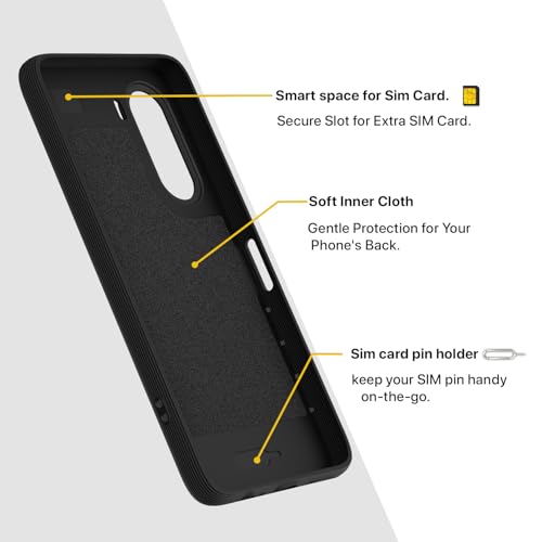 Image of Pikkme Back Cover for Redmi A7 Pro /Poco C85x 5G Camera Protection 3D Hexa Cube Design Silicone Protective Bumper Case (Black)