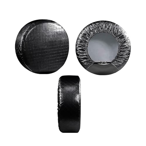 Tire Covers 2 Pack,Durable Aluminum Film Material - Tough Tire Wheel Protector for Truck, SUV, Trailer, Camper, RV - Universal.(Black, ?Fits Tire Diameters24-26?)