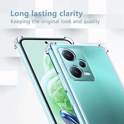 Image of for Back Case Cover Bumper Flexible Silicone Transparent Back Cover for Redmi Note 12 - Transparent
