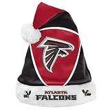 FOCO Atlanta Falcons Colorblock Santa Hat - Limited Edition - Officially Licensed NFL-NFC South Atlanta Football Holiday Fan Gear