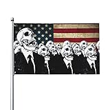 Outdoor Flags Human Mr. Skulls American flag Summer Garden flag Double Sided Yard Flags 3x5FT Spring