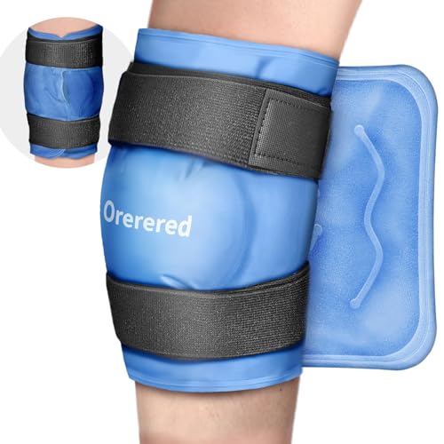 Image of Ice Packs for Injuries Reusable Knee Gel Ice Pack Wrap for Swelling Blue | Pliable Low-Freeze Gel, Multi-Joint Pain Relief, Hands-Free Secure Strap, Accelerated Recovery Tool, Large
