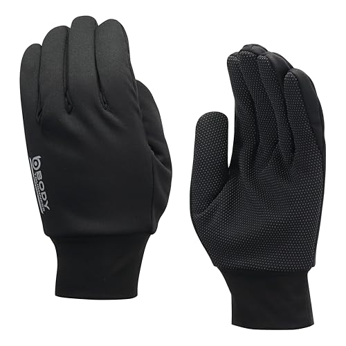 おたふく手袋(Otafuku Glove) 冬用防寒手袋全面防風シリーズ PVCすべり止め 反射テープJW-146 ブラック Mサイズ