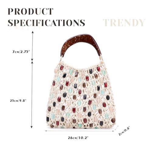 Bolso Hobo de Crochet Boho para Mujer Ligero y Colorido miniatura 6