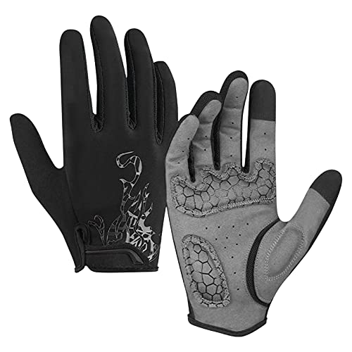 Mitaine respirante à long doigt pour le cyclisme, gants de vélo d'été avec coussinet en gel antidérapant Gants de vélo à demi-doigt respirants Gants de vélo de montagne pour hommes et femmes Cover