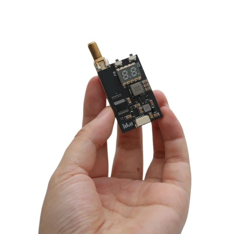 1 pz RX1264-CPB 1.2G VRX, ricevitore video wireless 64CH FPV NTSC/PAL | Ingresso 12V 120mA, pulsante di selezione canale, supporto NTSC/PAL, ricezione video wireless for sistema FPV
