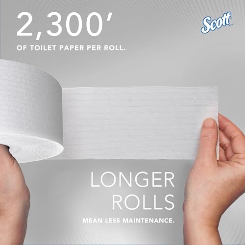 Scott Professional Coreless Jumbo Roll Toilet Paper, Bulk, 12 Rolls (07005) | High-Capacity, 2300'/Roll, Septic Safe, Standard Tier, Compatible with Coreless Jumbo Roll Toilet Paper Dispensers - image 7