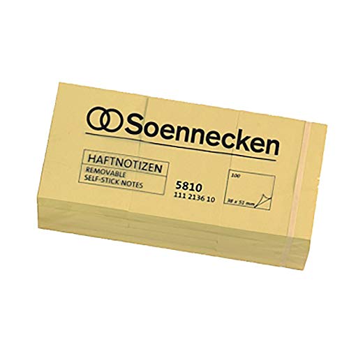 Soennecken Haftnotiz 5810 50x40mm hellgelb 12x100Blatt 12 St./Pack.