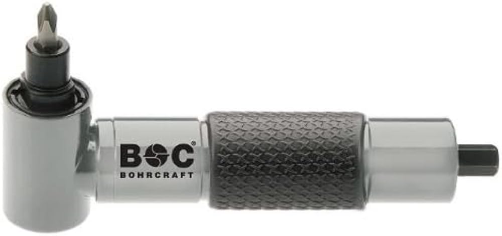 Bohrcraft 6350160001 PRO90 wkrętak kątowy Heavy Duty z trzonkiem 1/4", niebieski, srebrny