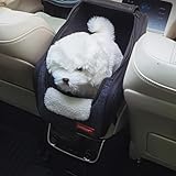 LYXLBX Autositz Hund Mittelkonsole Für Kleine Hunde,Für Kleine Hunde Und Katzen, Luxus-Autositz Für Mittelkonsole Waschbarer Hundesitz Auto Hundebett Hundetasche Hundekorb Für Katzen Hunde Bis 7 Kg