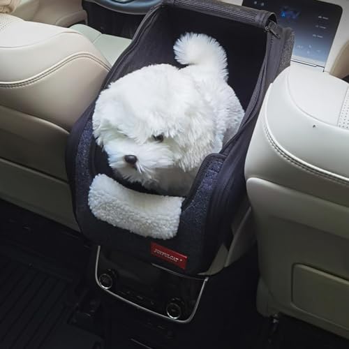 LYXLBX Autositz Hund Mittelkonsole Für Kleine Hunde,Für Kleine Hunde Und Katzen, Luxus-Autositz Für Mittelkonsole Waschbarer Hundesitz Auto Hundebett Hundetasche Hundekorb Für Katzen Hunde Bis 7 Kg