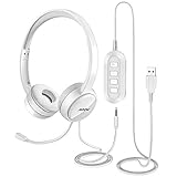 【Patent Anschluss Design---3. 5mm/USB Headset】Das 3, 5mm-Audiokabel für Handys, Tablets PS3 und PS4 kann von der Steuerungfeld von das USB PC Headset getrennt werden. Das Headset mit Mikrofon kann auch als Computer Headset für Computer-Spiele. Dadurch kann nicht nur telefonieren sondern Musik oder Videos hören.