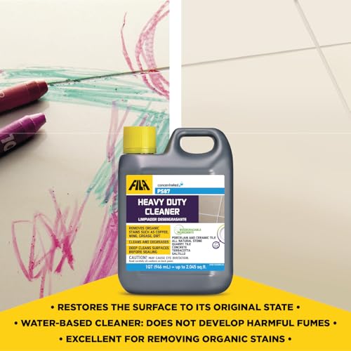 Fila Surface Care Solutions 44010412 Fila Heavy Duty Cleaner Ps87 1 Qt, Stain Remover Grease, Coffee, Wine, Wax, Ink, Hard Surface Floor Cleaner, Ideal For Natural Stone, Terracotta, Quarry Tile thumb #6