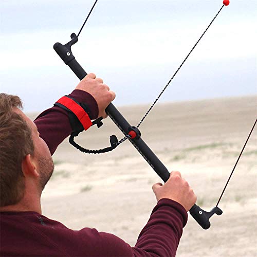 Wolkenstürmer® Paraflex Trainer 3-Leiner Lenkmatte 2.3 (neonpink) - Flugfertiger Kite Drachen 230cm mit Trainerbar - Trainer Kite & Windtrainer