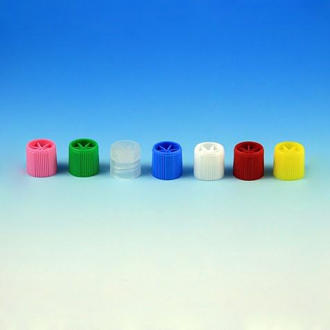 6136W Polypropylene Screwcap Without O-Ring for Sample Tube, White, Pack of 1000