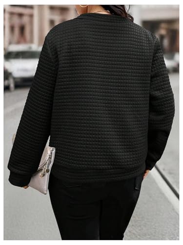 WDIRARA Women's Plus Size Zip Up Jacket Textured Long Sleeve Baseball Collar Outerwear2