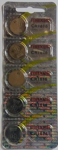 Maxell Pile Bouton au Lithium CR1616 3 V Pack 5 Piles