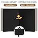 Large Bulletin Board, 48 X 36 inches Felt Board Notice Pin Board, 4' x 3'Cork Board Alternative for Wall, Self-Adhesive Vision Board Mood Board Foldable Photo Board with 30 Pushpin (Black)
