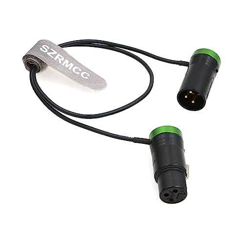SZRMCC XLR Cable XLR 3 Pin Male to3 Pin XLR Female Low-Profile Audio Cable for Sound Devices 633 688 788T 302 552 Zaxcom Recorder Device Zoom F8 (Green Cap) - Image 4