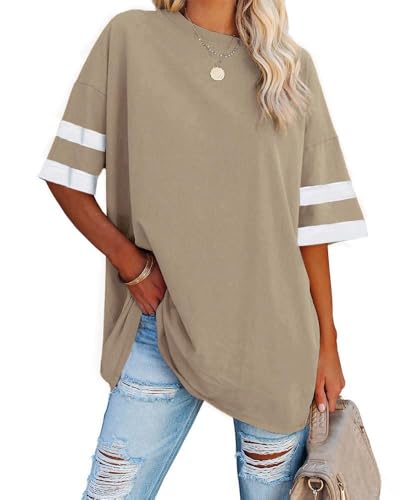 T-shirt kaki femme Saodimallsu finitions premium taille L