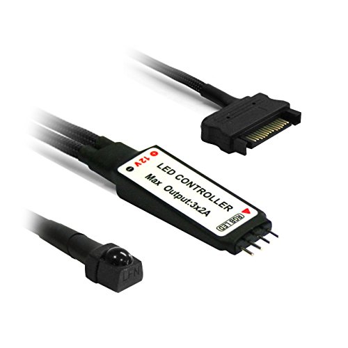 Controlador Rigid RGB LED con sensor de infrarrojos Nanoxia 600400999 para tiras iluminacion PC