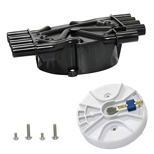 Ignition Distributor Cap and Rotor Kit Compatible with Chevy GMC Cadillac Vortec V8 5.0l 5.7l 7.4l Ignition Distributor Set Brass Terminals with OE Part # DR474 DR331 by THEBIGDEALS - Used condition - US$14.96