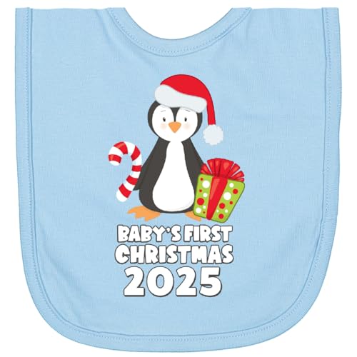 inktastic Baby's First Christmas Penguin 2025 Newborn Bib