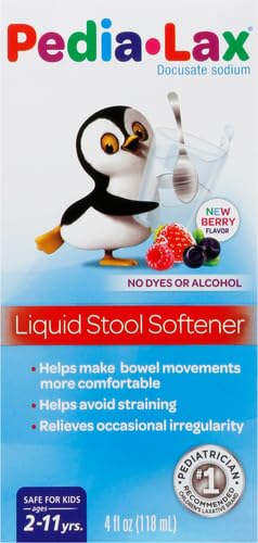 Fleet Pedia Lax Liquid Stool Softener, Fruit Punch, 4 oz