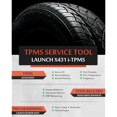 LAUNCH X-431 i-TPMS Tire Pressure Monitor System Service Tool Work with X-431 Scanner and i-TPMS APP Supports 315/433MHz Sensors - [Upgraded Version of TSGUN]