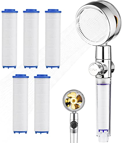 CHENEVER Cabezal de Ducha, Cabezal de Ducha Manual de Alta Presión, Refuerzo de Ahorro de Agua, Cabezal de Ducha Waterstop de Tres Velocidades, Con Juego de Cabezal de Ducha Para Baño, Spa Cover