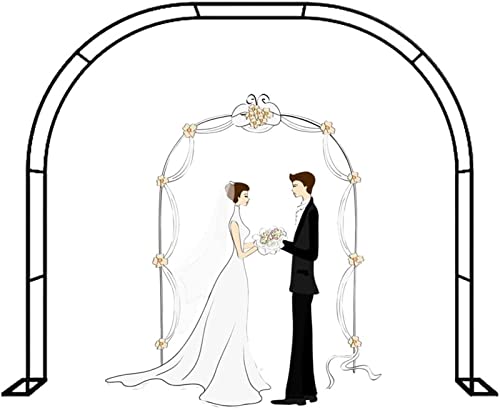 Arco de jardín de hierro resistente para plantas trepadoras, resistente a la intemperie, enrejado de pérgola de rosas para decoración de jardín y patio al aire libre, estructura de tubo de hierro