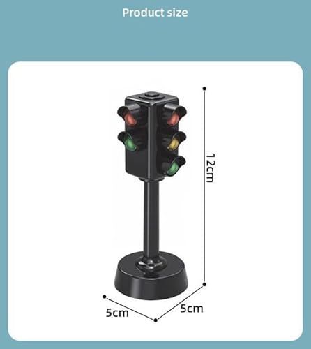 zalati Ampel-Spielzeug, Mini-Ampel mit LED-Lampe und Geräuschen für pädagogisches Lernspielzeug, Szenenbau, Puppenhaus-Dekoration
