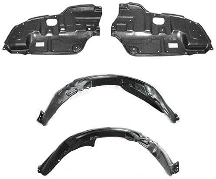 Parts N Go 2002-2006 Camry Fender Liner Pair with Undercover Splash Guard Set - 5144206020, 5144106030