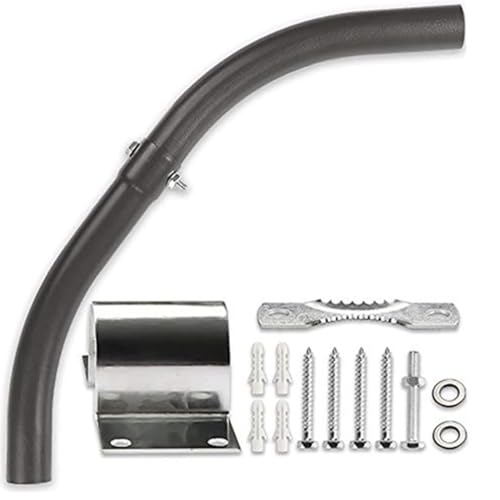 ledmo Mounting Arm for LED Barn Light Adjustable Angle Sturdy Black Aluminum Extension Mounting Pole for Dusk to Dawm Outdoor Security Area Light Yard Lighting