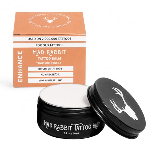 Mad Rabbit Tattoo Balm &amp; Aftercare Cream, Tangerine Vanilla, 0.7 oz