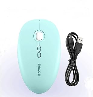 ماوس لاسلكي رفيع للغاية قابل لاعادة الشحن - RF-032 صامت ازرق فاتح