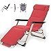 Sedia Pieghevole Zero reclinabile con Cuscini, sedie Sdraio Regolabili Sedie da Spiaggia per impieghi gravosi Lettino da Sole per Adulti Sedie reclinabili Ufficio Pausa Pranzo Sedia per Patio Esterno
