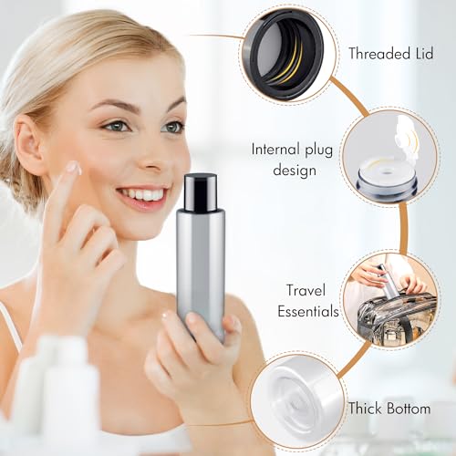 ZEJIA 200ML/6.8OZ Travel Size Toiletries, 3 Pack Travel Size Containers, Leak Proof Plastic Bottles for Shampoo, Lotion, Body Wash with 6pcs Labels4