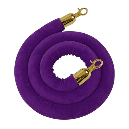 Corde à suspendre velours violet 1,5 m crochet or hôtel restaurant