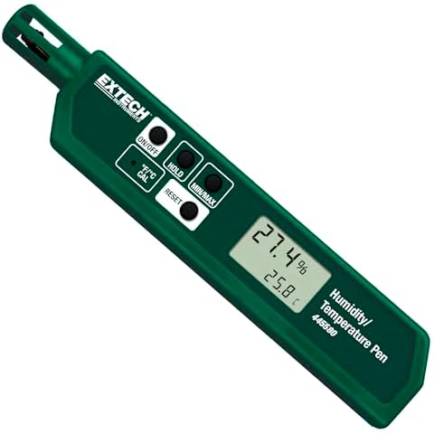 Extech 445580 Humidity and Temperature Pen Sized Meter with Pocket Clip Cover
