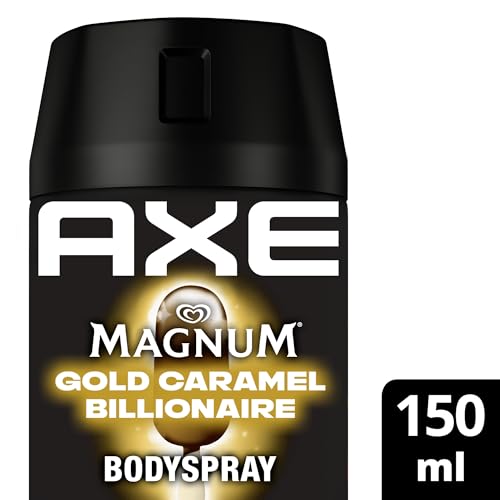 Axe Bodyspray Magnum Gold Caramel Billionaire Deo ohne Aluminiumsalze sorgt 48 Stunden lang für effektiven Schutz vor Körpergeruch 150 ml
