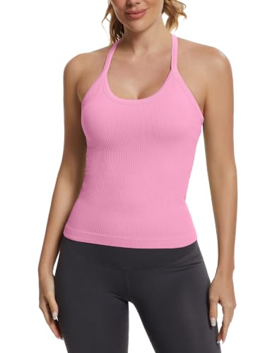 Image of MathCat Seamless Workout Tank Tops with Built in Bra