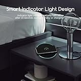 HIHOBDAY Wireless Charger With Indicator Light,Qi-Certified 15W Max Fast Wireless Charging Pad with USB-C Cable, Compatible with iPhone 16/15/14/13/12/XS AirPods Samsung HUAWEI Series And More(Black) - Image 7