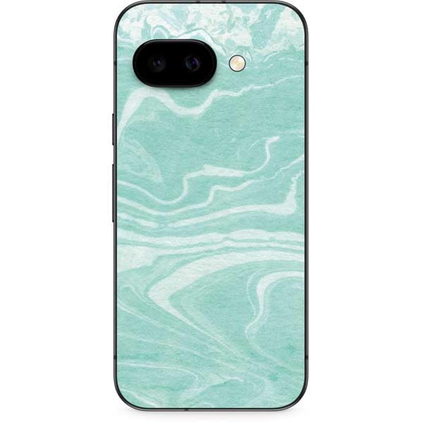 Skinit Decal Phone Skin Compatible with Google Pixel 9a - Mint Marbling Design