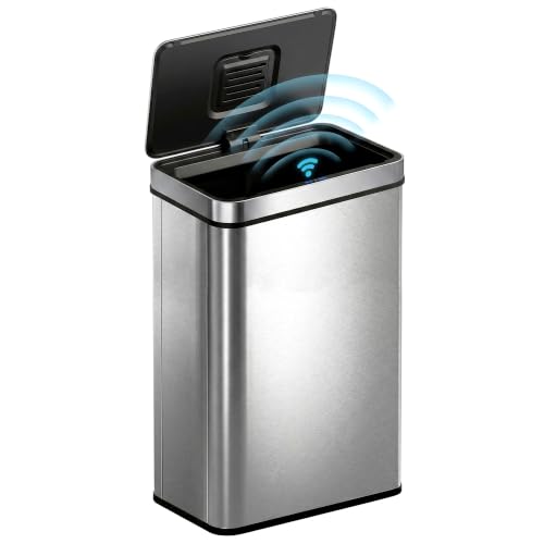 Poubelle de cuisine automatique sans contact 60 L avec fermeture douce silencieuse