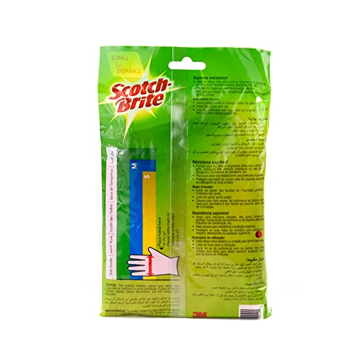 Scotch-Brite, 3M, Luva Limpeza Pesada, Azul, Tamanho G, 1 par